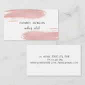 Moderne Elegant Roos Gold Foil Bruske Stroke, Whit Visitekaartje (Voorkant / Achterkant)