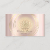 Moderne Elegant Roos Gold, Gold Circles Lotus Visitekaartje (Voorkant)
