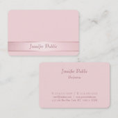 Moderne Elegant Roos Gold Hand Script Sjabloon Visitekaartje (Voorkant / Achterkant)