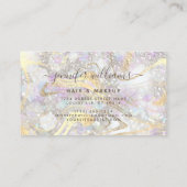 Moderne Elegant Roos Gold Marble Makeup Artist Visitekaartje (Achterkant)