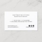 Moderne elegant roze en goudgordels voor rozen visitekaartje (Achterkant)