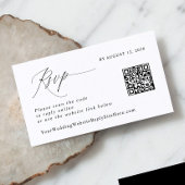 Moderne Elegant RSVP QR Code Weddenschap Reply Informatiekaartje