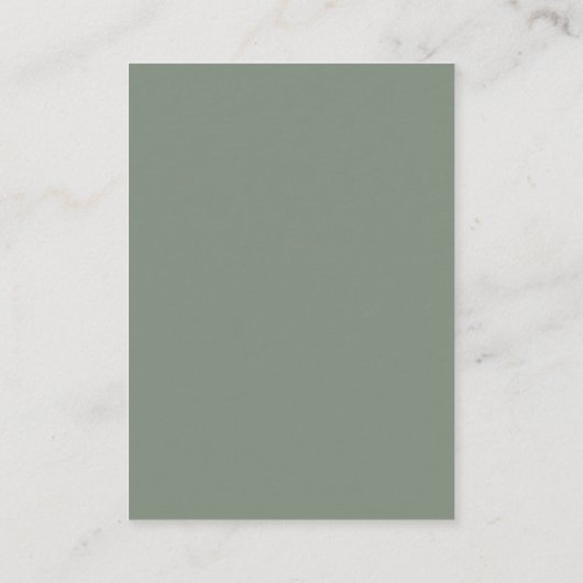 Moderne Elegant Sage Green QR Code RSVP Informatiekaartje (Achterkant)