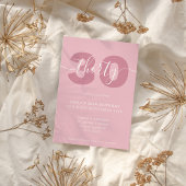 Moderne Elegant Script 30th Birthday Uitnodiging