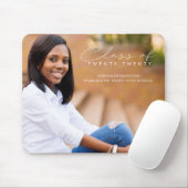 Moderne Elegant Script Afstuderen Class of Photo Muismat (Met muis)