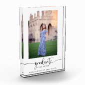 Moderne Elegant Script Afstuderen Foto (Links)