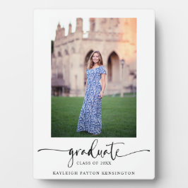 Moderne Elegant Script Afstuderen Foto Fotoplaat