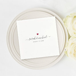Moderne Elegant Script Calligraphy Wedding Servet
