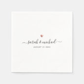Moderne Elegant Script Calligraphy Wedding Servet (Voorkant)