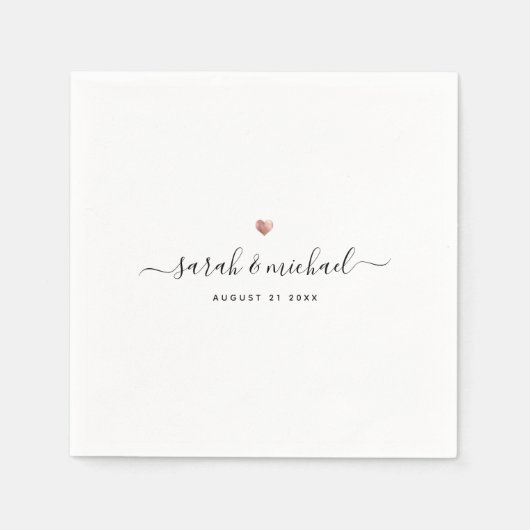 Moderne Elegant Script Calligraphy Wedding Servet (Voorkant)