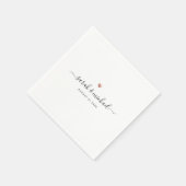 Moderne Elegant Script Calligraphy Wedding Servet (Hoek)