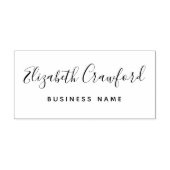 Moderne Elegant Script Custom Name and Business Zelfinktende Stempel (Design)
