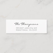 Moderne Elegant Script Family Name 09. Mini Visitekaartje (Voorkant)