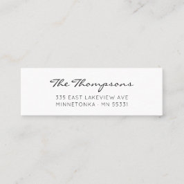 Moderne Elegant Script Family Name 09. Mini Visitekaartje