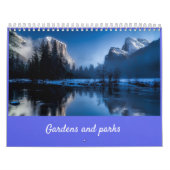 Moderne Elegant Script Gardens and Parks Kalender (Hoes)