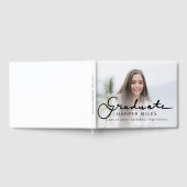 Moderne, elegant script gradiënt afstuderen foto gastenboek (Volledig)