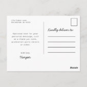 Moderne elegant script gradiënt afstuderen foto po briefkaart (Achterkant)