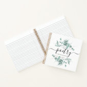 Moderne Elegant Script Greenery Custom Poetry Notitieboek (Binnen)