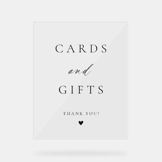 Moderne Elegant Script-Kaarten en -cadeaus Acryl Bord (Voorkant)