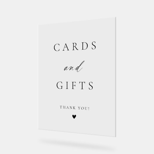 Moderne Elegant Script-Kaarten en -cadeaus Acryl Bord (Hoek)