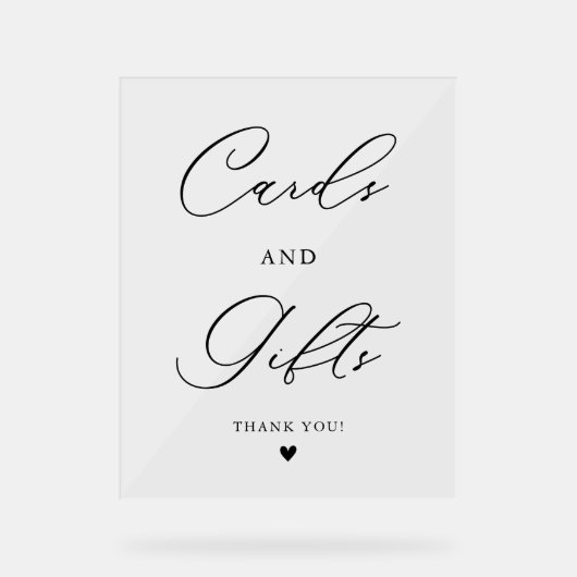 Moderne Elegant Script-Kaarten en -cadeaus Acryl Bord (Voorkant)