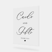 Moderne Elegant Script-Kaarten en -cadeaus Acryl Bord (Hoek)