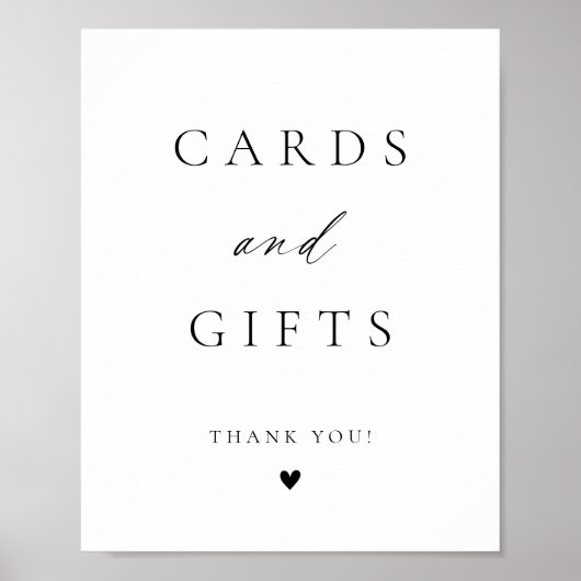 Moderne Elegant Script-Kaarten en -cadeaus Poster (Voorkant)