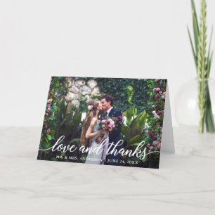 Moderne Elegant Script Love Bedankt Wedding Fold