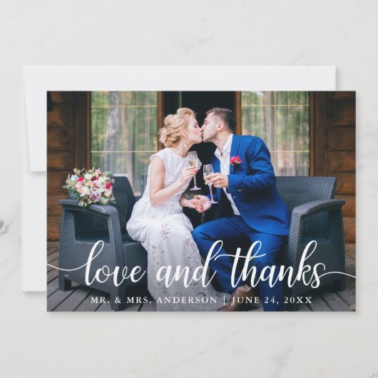 Moderne Elegant Script Love Bedankt Weduwfoto