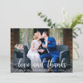 Moderne Elegant Script Love Bedankt Weduwfoto