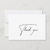 Moderne, elegant script minimalistisch bedankkaart (Voorkant)