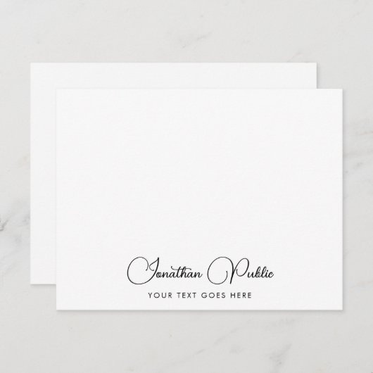 Moderne Elegant Script Name Sjabloon Aangepast (Voorkant / Achterkant)