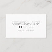 Moderne Elegant Script Order Hartelijk dank Visitekaartje (Achterkant)