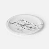 Moderne Elegant Script Photo Graduparty Papieren Bordje (Gekanteld)