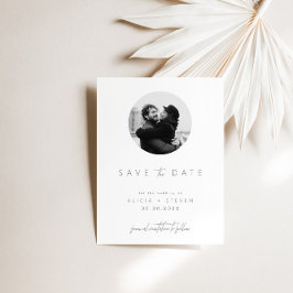 Moderne Elegant Script Photo Save the Date