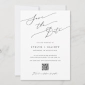 Moderne Elegant Script Photo Save the Date (Voorkant)
