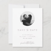 Moderne Elegant Script Photo Save the Date (Voorkant)