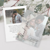 Moderne elegant Script Photo Weddenschap Hartelijk Kaart