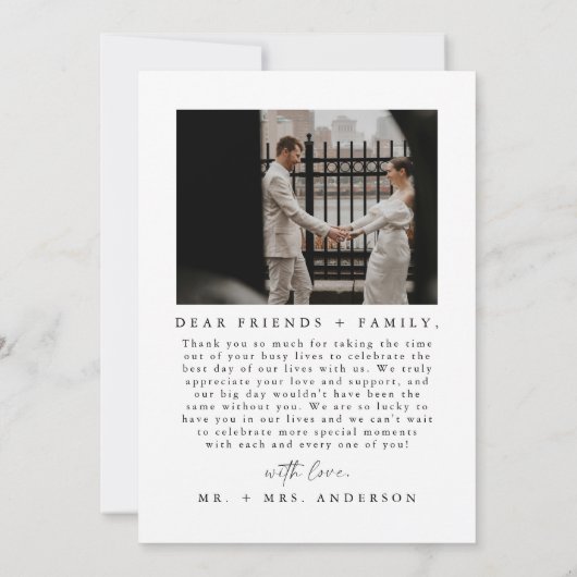 Moderne elegant Script Photo Weddenschap Hartelijk Kaart (Achterkant)