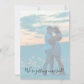 Moderne Elegant Script Photo Wedding Save the Date (Achterkant)