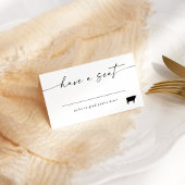 Moderne elegant Script Place Card Beef Option Plaatskaartje