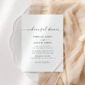 Moderne Elegant Script Rehearsal Dinner Invitation Kaart