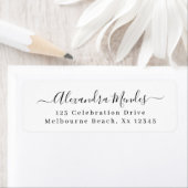 Moderne, elegant script return address etiket (Insitu)