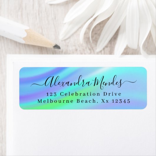 Moderne, elegant script return address etiket (Insitu)