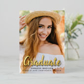 Moderne Elegant Script Trendy Photo Folie Kaart (Staand Voorkant)