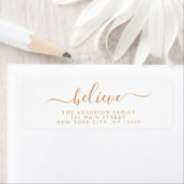 Moderne Elegant Script Typography geloven Etiket (Insitu)