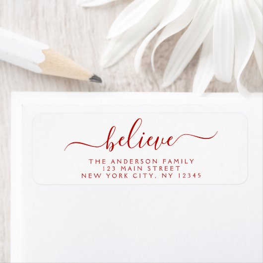 Moderne Elegant Script Typography geloven Etiket (Insitu)