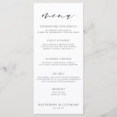 Moderne Elegant Script Typography Menu (Voorkant)
