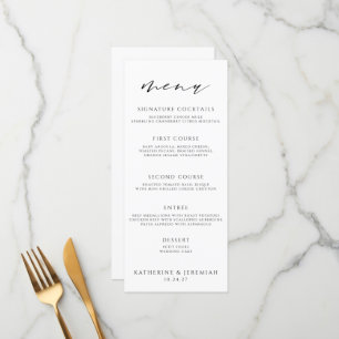 Moderne Elegant Script Typography Menu