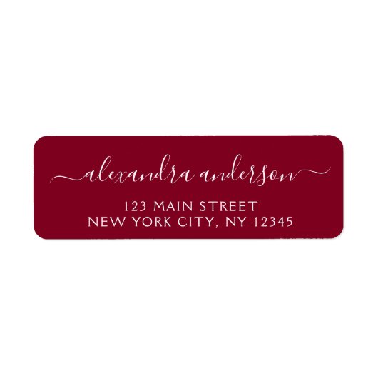 Moderne Elegant Script Typography Wedding Event Etiket (Voorkant)